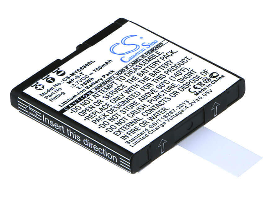 3.7V, Li-ion, 750mAh, SmartPhone battery fits Myphone, Mp-s-t, 6600, 6600 Free, 2.78Wh Mobile, SmartPhone Cameron Sino Technology Limited (Smartphone)