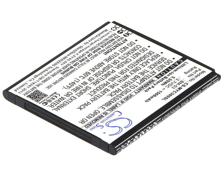 3,7 V, Li-ion, 1500 mAh, batterie de smartphone compatible avec Myphone, Bm-03, C-smart, Funky, 5,55 Wh Mobile, Smartphone Cameron Sino Technology Limited (Smartphone)