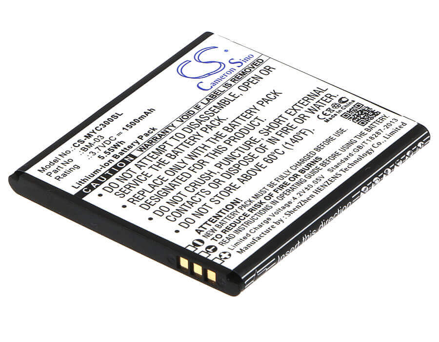 3,7 V, Li-ion, 1500 mAh, batterie de smartphone compatible avec Myphone, Bm-03, C-smart, Funky, 5,55 Wh Mobile, Smartphone Cameron Sino Technology Limited (Smartphone)