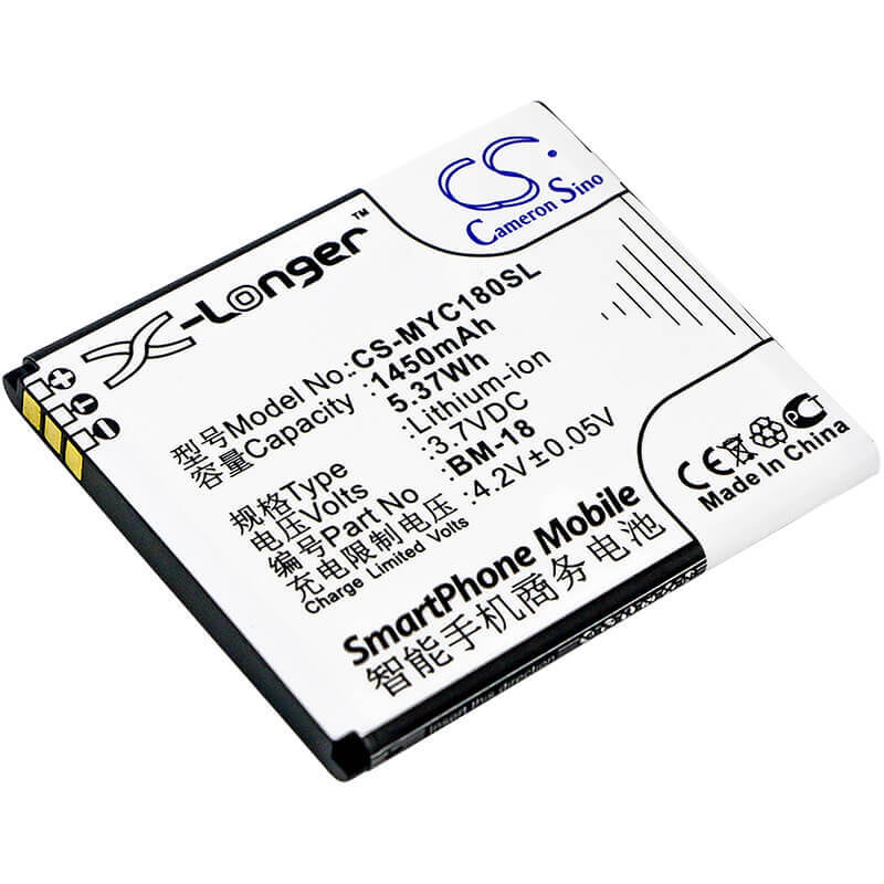 3,7V, Li-ion, 1450mAh, batterie de smartphone compatible avec Myphone, Bm-18, C-smart Iii, 5,37Wh Mobile, SmartPhone Cameron Sino Technology Limited (Suspendu)