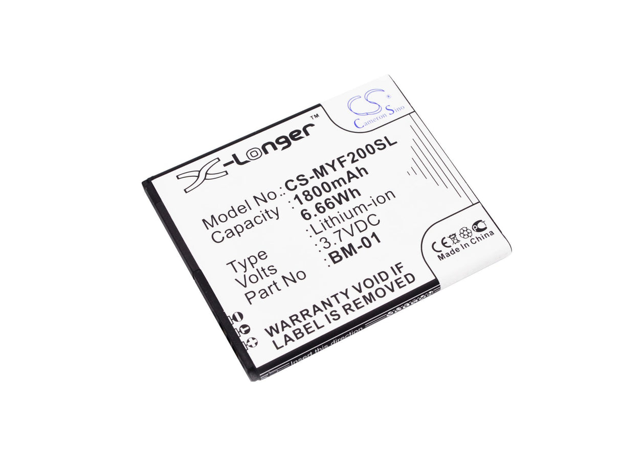3.7V, Li-ion, 1800mAh, SmartPhone battery fits Myphone, Bm-01, Fun 2, Next-s, 6.66Wh Mobile, SmartPhone Cameron Sino Technology Limited (Smartphone)