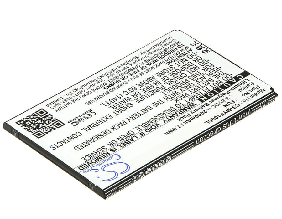 3.8V, Li-Polymer, 2000mAh, SmartPhone battery fits Myphone, Fun, Fun, 7.6Wh Mobile, SmartPhone Cameron Sino Technology Limited (Suspended)
