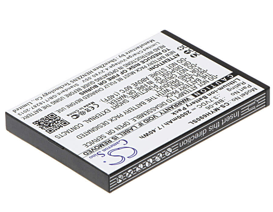 3.7V, Li-ion, 2000mAh, SmartPhone battery fits Myphone, Bm-06, Hammer Iron, H-smart, 7.4Wh Mobile, SmartPhone Cameron Sino Technology Limited (Smartphone)
