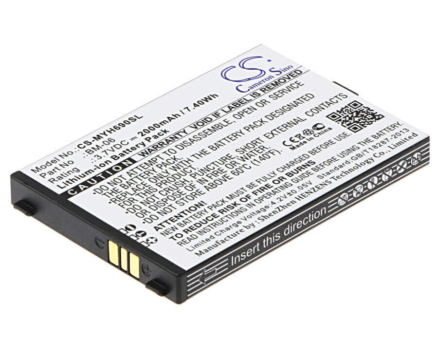 3.7V, Li-ion, 2000mAh, SmartPhone battery fits Myphone, Bm-06, Hammer Iron, H-smart, 7.4Wh Mobile, SmartPhone Cameron Sino Technology Limited (Smartphone)