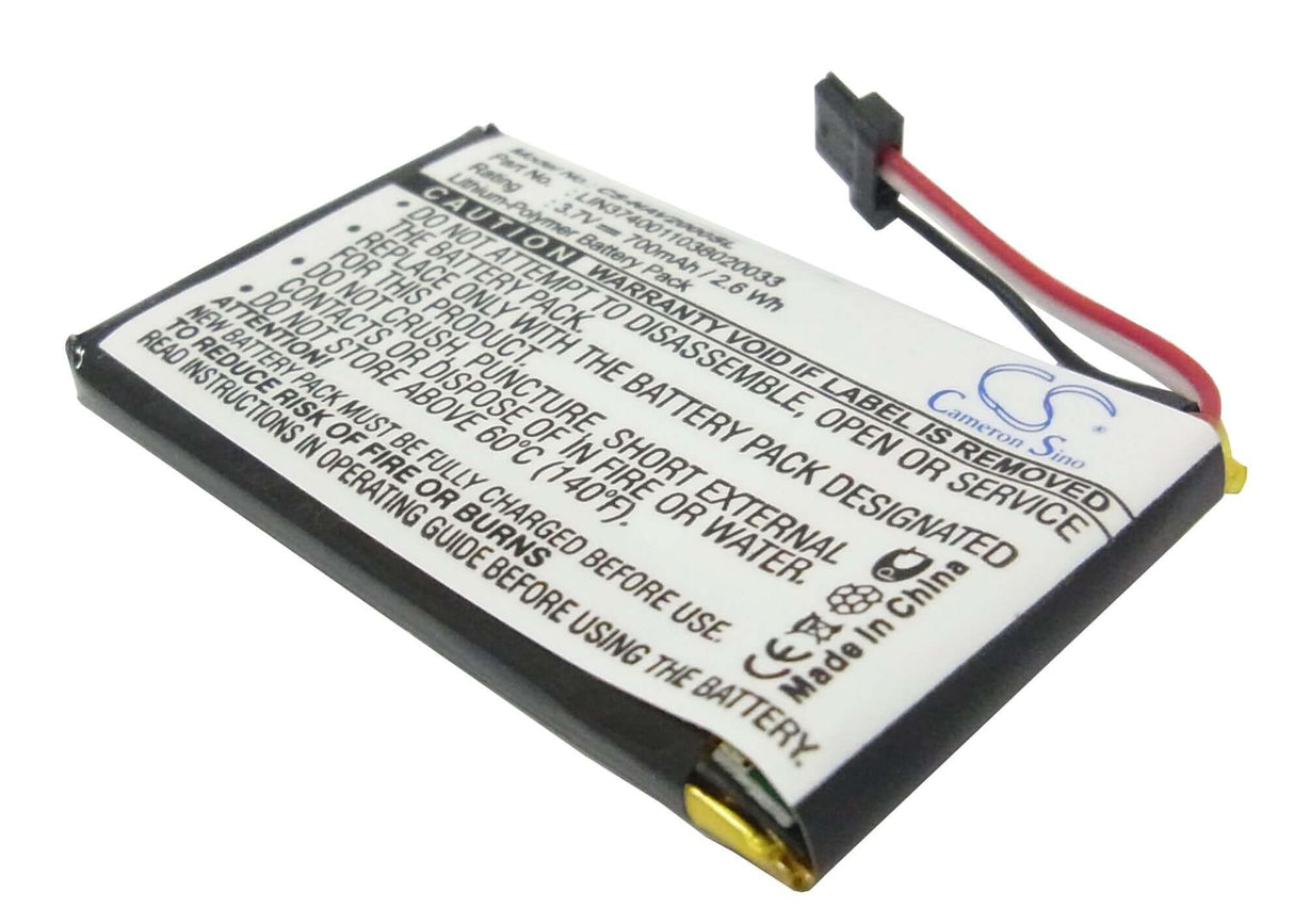 3.7V, Li-Polymer, 700mAh, batterie GPS convient pour Navigon, Lin3740011038020033, 20 Easy, 20 Plus, 2.59Wh GPS, Navigator Cameron Sino Technology Limited