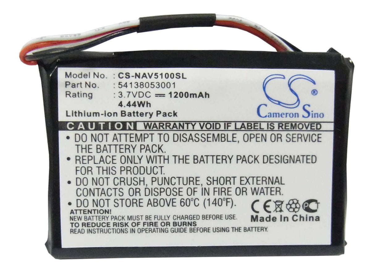 3,7V, Li-ion, 1200mAh, batterie GPS compatible avec Medion, Navigon, Md-95780, 4,44Wh GPS, Navigator Cameron Sino Technology Limited