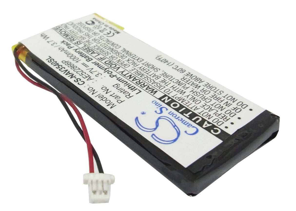 3.7V, Li-Polymer, 1000mAh, batterie GPS compatible avec Navigon, Ae522866p, Skyway Navi-3540, Skyway Navi-3540 Easy, 3.7Wh GPS, Navigator Cameron Sino Technology Limited (Suspendu)