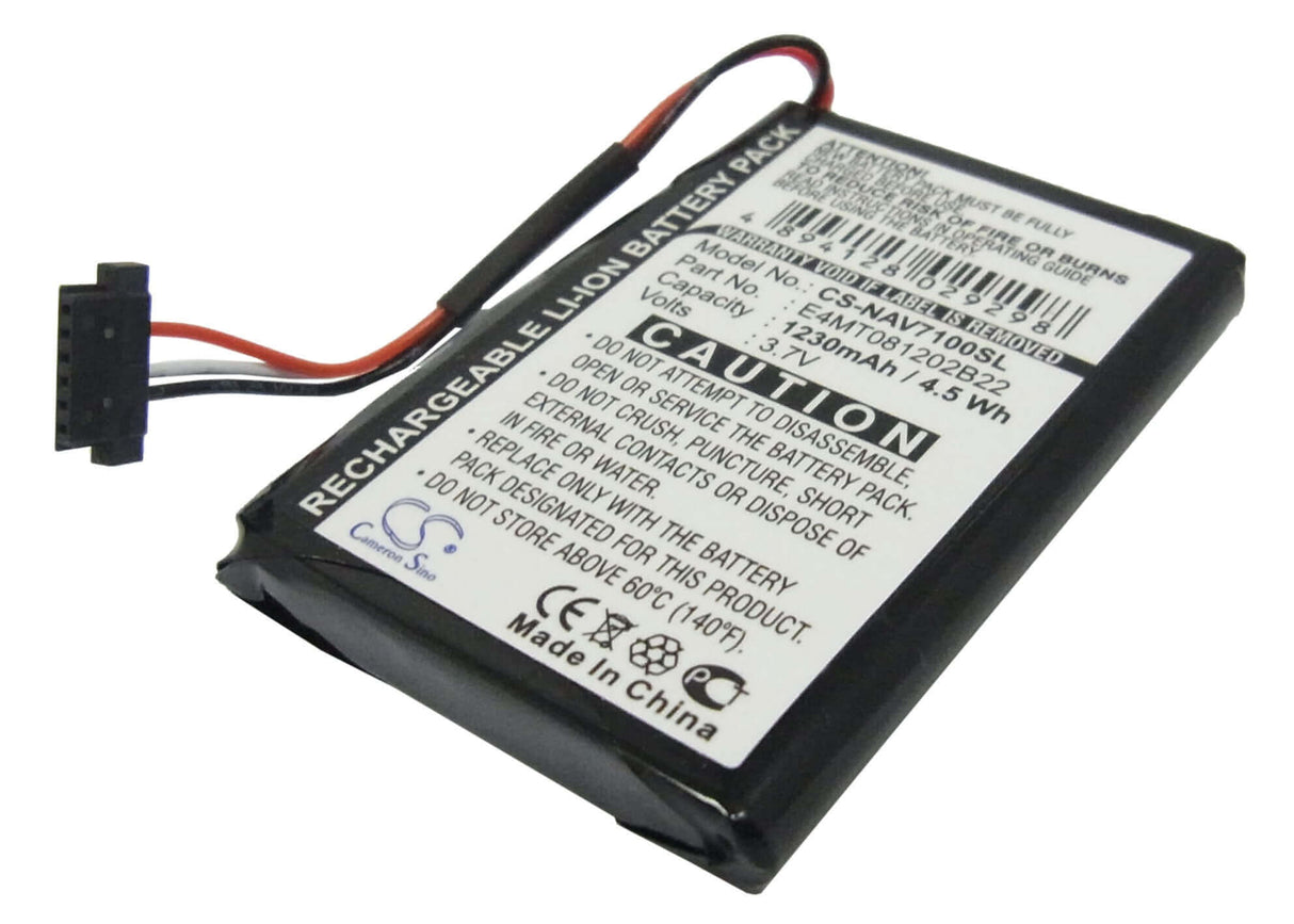 3,7V, Li-Polymer, 1230mAh, batterie GPS compatible avec Navigon, Navman, 541380530002, Triansonic Pna 7000, Triansonic Pna 7000t, 4,55Wh GPS, Navigator Cameron Sino Technology Limited