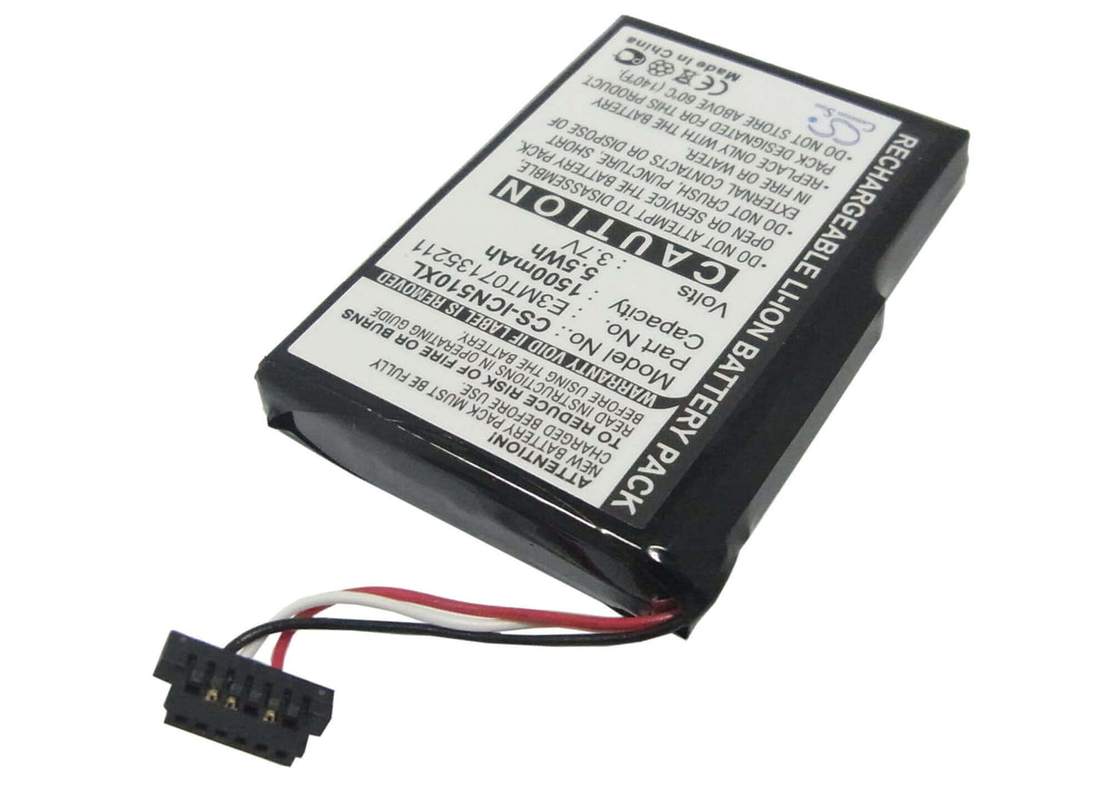 3,7V, Li-ion, 1500mAh, batterie GPS compatible avec Navman, E3mt07135211, Icn 510, Icn 520, 5,55Wh GPS, Navigator Cameron Sino Technology Limited