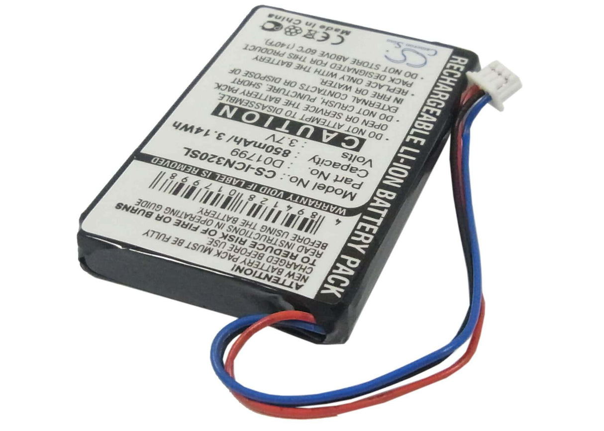 3,7V, Li-ion, 850mAh, batterie GPS compatible avec Navman, Icn320, Icn330, 3,15Wh GPS, Navigator Cameron Sino Technology Limited