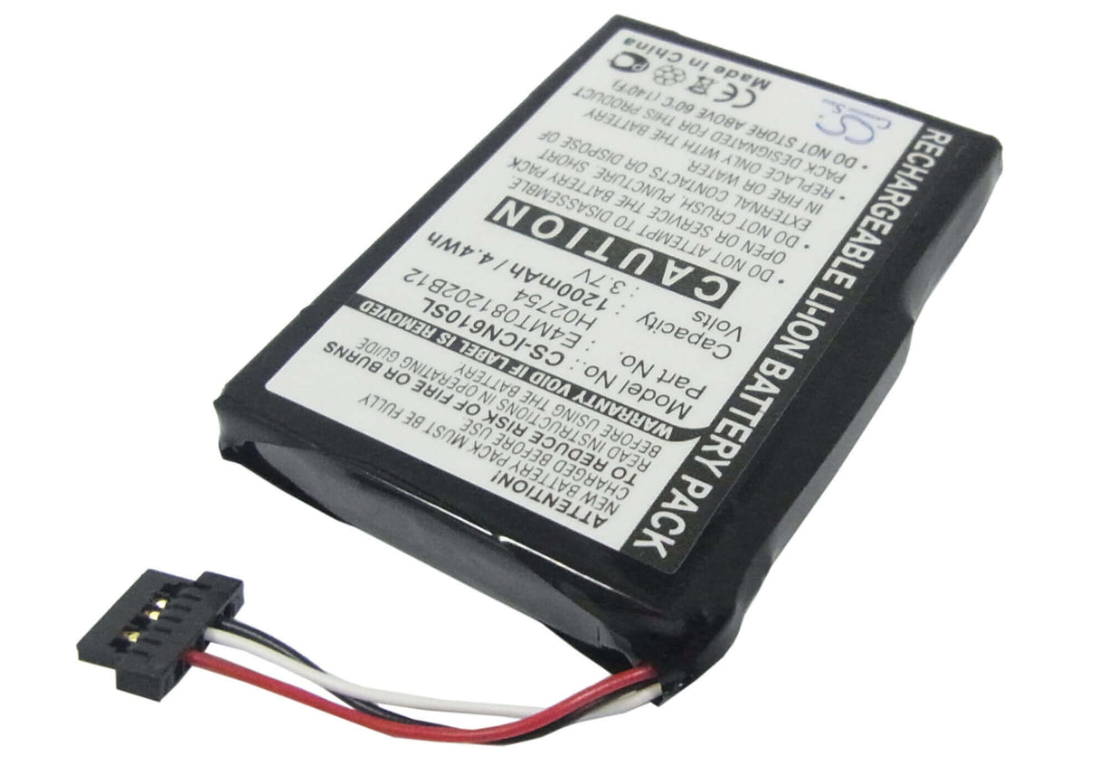 3,7V, Li-ion, 1200mAh, batterie GPS compatible avec Navman, E4mt081202b12, N60i Navpix, 4,44Wh GPS, Navigator Cameron Sino Technology Limited