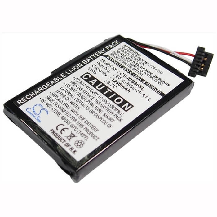3,7V, Li-ion, 1250mAh, batterie GPS compatible avec Navman, Bp-lp850/11-a1 L, S30, S50, 4,63Wh GPS, Navigator Cameron Sino Technology Limited