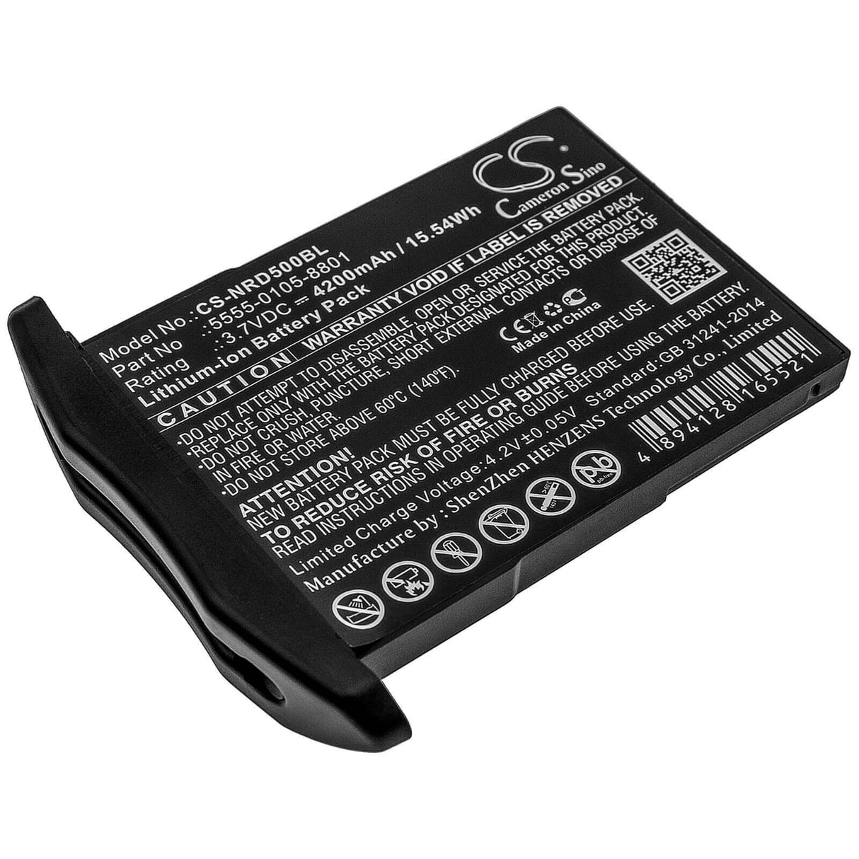 Barcode Scanner Battery For Ncr Orderman, Ncr Orderman 5 3.7v, 3800mah - 14.06Wh Barcode Scanner Cameron Sino Technology Limited