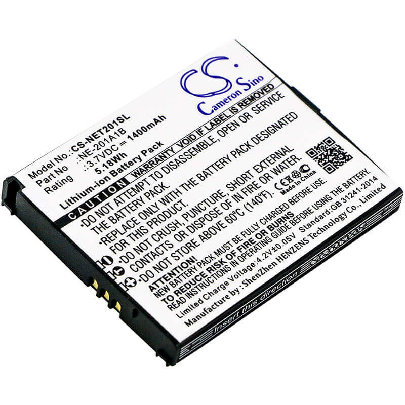 3.7V, Li-ion, 1400mAh, SmartPhone battery fits Nec, Ne-201a1b, Ne-201a1a, Terrain, 5.18Wh Mobile, SmartPhone Cameron Sino Technology Limited (Smartphone)
