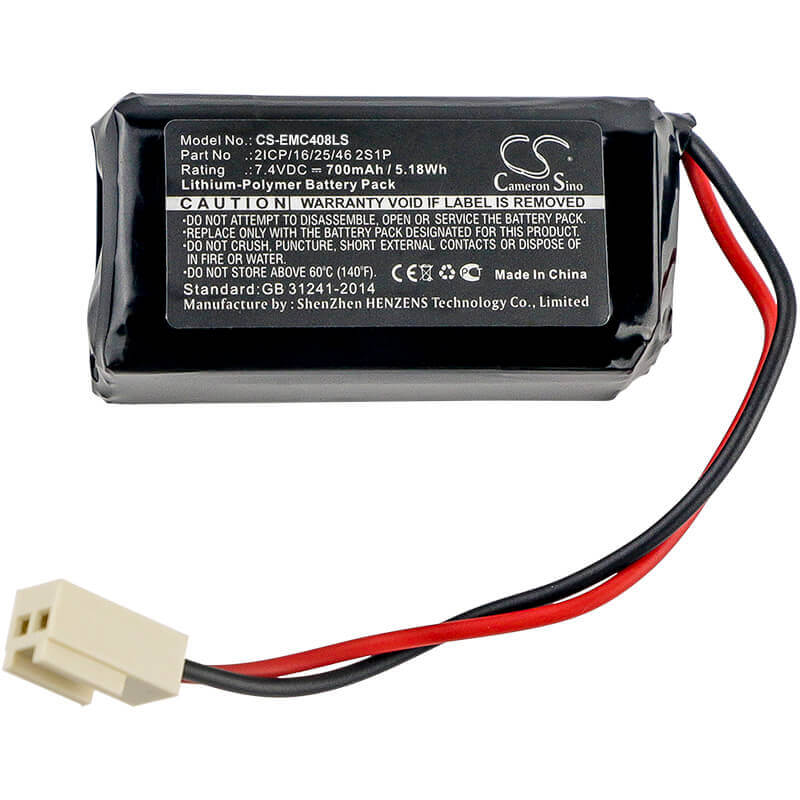 7,4V, Li-Polymère, 700mAh, batterie d'éclairage d'urgence compatible avec Suunaviidaga, Neptolux, Evakuatsioonivalgust, 5,18Wh Éclairage d'urgence Cameron Sino Technology Limited