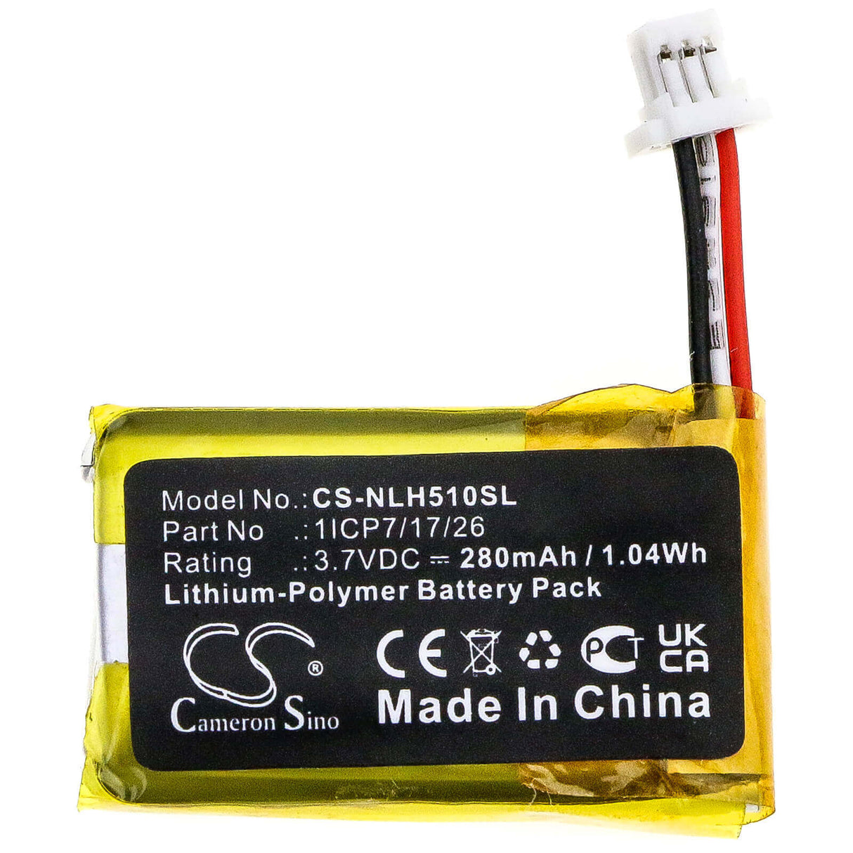 Home Security Camera battery For Nest, C1241290, Hello, Nc5100us 3.7v, 280mah - 1.04wh Home Security Camera Cameron Sino Technology Limited