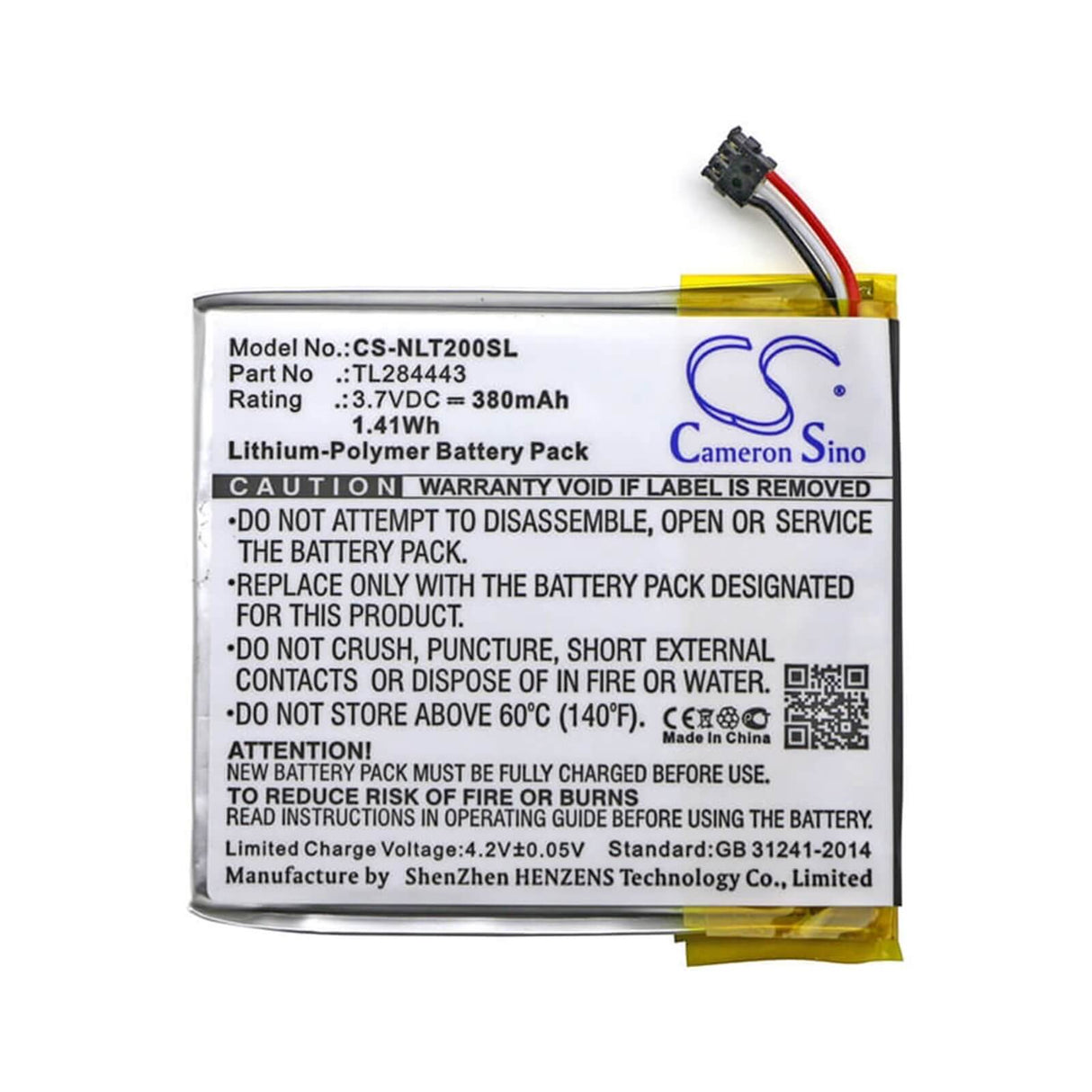 Thermostat battery For Nest, Learning Thermostat 2nd & 3rd Generation 3.7v, 380mah - 1.41wh Smart Home Cameron Sino Technology Limited