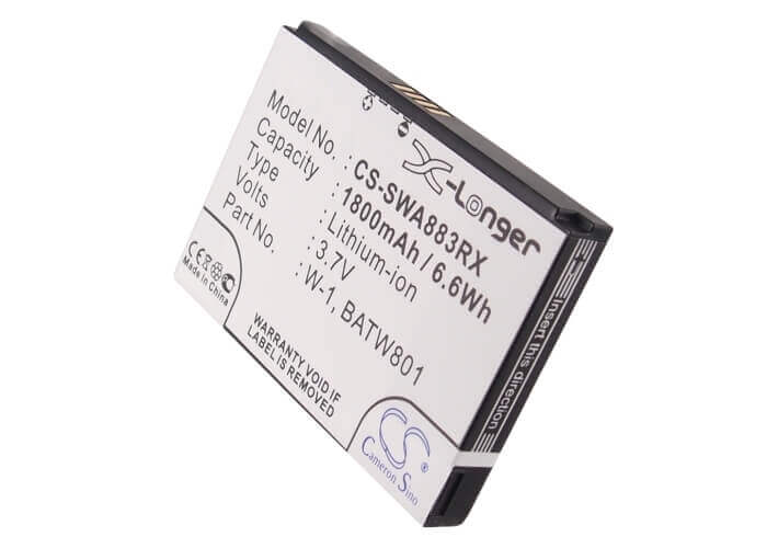 3.7V, Li-ion, 1800mAh, Hotspot battery fits Netgear, Virgin Mobile, Sprint, Sierra Wireless, 1201883, Aircard 778s, Mingl 4g, 6.66Wh Hotspot Cameron Sino Technology Limited