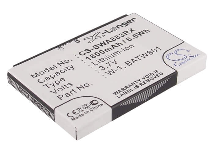 3.7V, Li-ion, 1800mAh, Hotspot battery fits Netgear, Virgin Mobile, Sprint, Sierra Wireless, 1201883, Aircard 778s, Mingl 4g, 6.66Wh Hotspot Cameron Sino Technology Limited