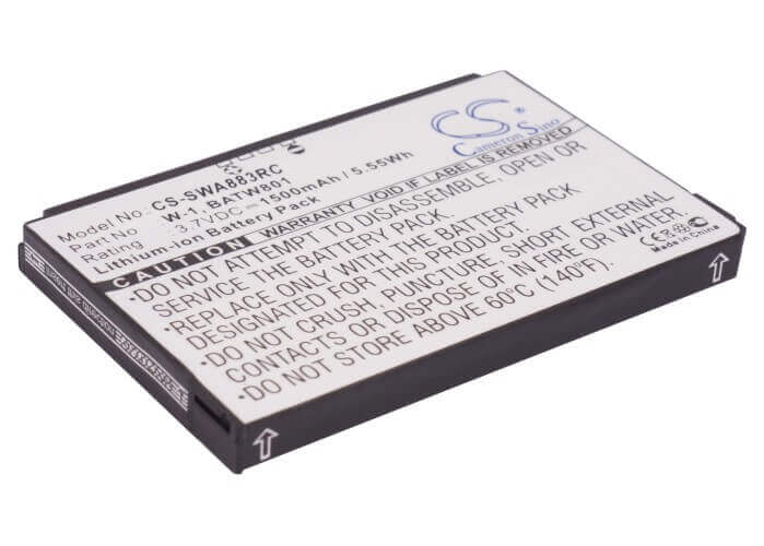 3.7V, Li-ion, 1500mAh, Hotspot battery fits Virgin Mobile, Sprint, Netgear, Sierra Wireless, 1201883, Aircard 778s, Mingl 4g, 5.55Wh Hotspot Cameron Sino Technology Limited