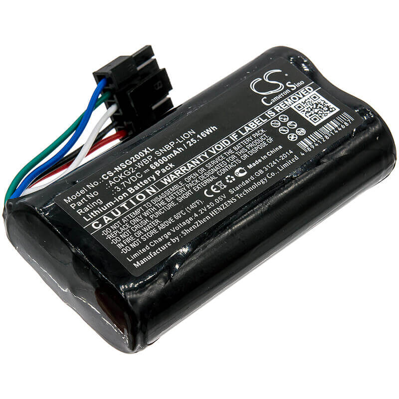 3,7V, Li-ion, 6800mAh, batterie d'équipement compatible avec Netscout, Ackg2-wbp, Aircheck G2, Aircheck G2 Wlan Tester, 25.16Wh Équipement, Enquête, Test Cameron Sino Technology Limited