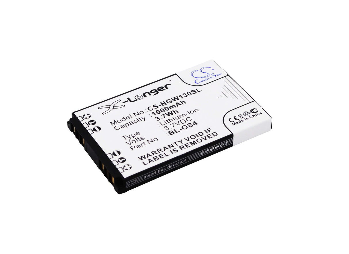 3.7V, Li-ion, 1000mAh, SmartPhone battery fits Ngm, Bl-os4, Boris, Clio, 3.7Wh Mobile, SmartPhone Cameron Sino Technology Limited (Smartphone)