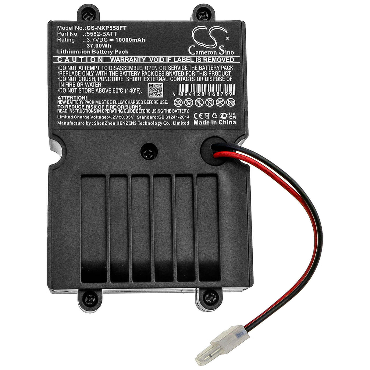 3.7V, Li-ion, 10000mAh, Flashlight battery fits Nightstick, 5582-batt, Xpp-5582rx, Xpr-5582gx, 37.00Wh Flashlight Cameron Sino Technology Limited