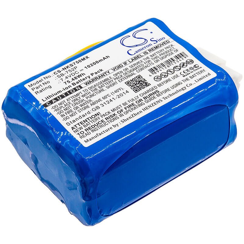 7,4V, Li-ion, 10200mAh, Batterie médicale compatible avec Nihon Kohden, Sb-752p, Svm-7501, 75,48Wh Medical Cameron Sino Technology Limited (Suspendu)