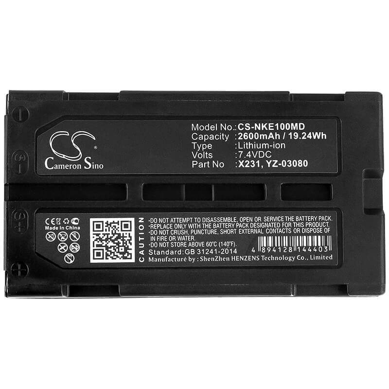 7.4V, Li-ion, 2600mAh, Medical battery fits Nihon Kohden, X231, Wee-1000, 19.24Wh Medical Cameron Sino Technology Limited (Medical)