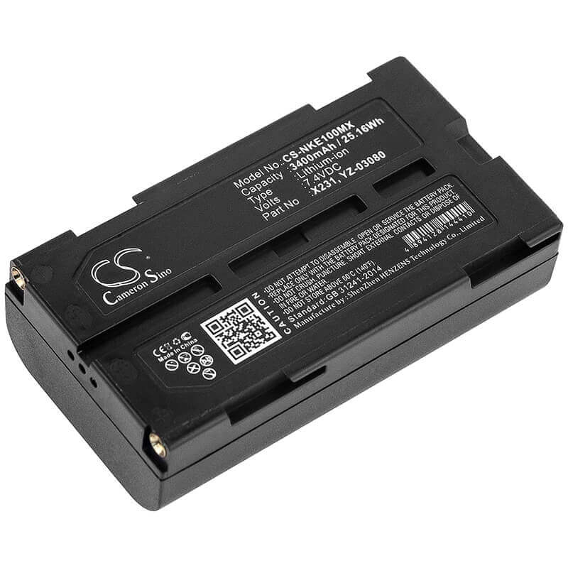 7.4V, Li-ion, 3400mAh, Medical battery fits Nihon Kohden, X231, Wee-1000, 25.16Wh Medical Cameron Sino Technology Limited (Medical)