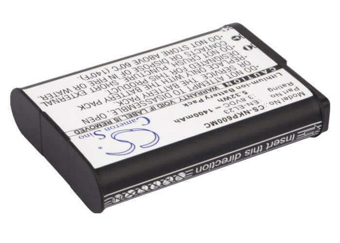 3.8V, Li-ion, 1400mAh, Camera battery fits Nikon, En-el23, Coolpix P600, Coolpix P610, 5.32Wh Camera Cameron Sino Technology Limited (Camera)