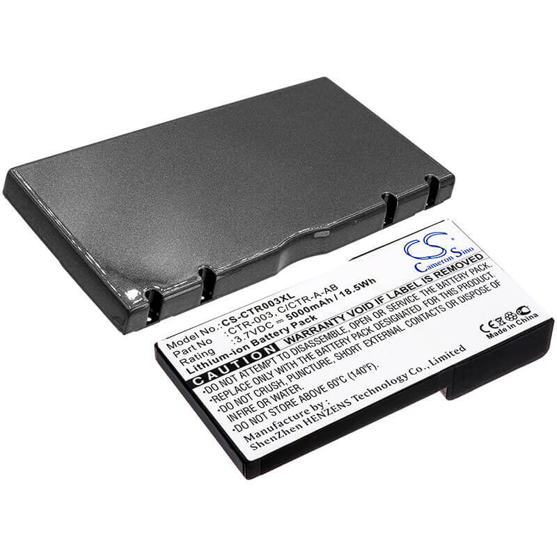 3.7V, Li-ion, 5000mAh, Game Console battery fits Nintendo, C/ctr-a-ab, 3ds, Ctr-001, 18.50Wh Game Console Cameron Sino Technology Limited