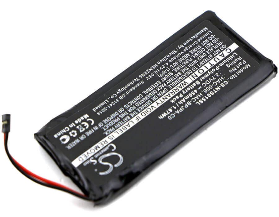 3,7V, Li-Polymer, 450mAh, Batterie de console de jeu compatible avec Nintendo, Hac-006, Hac-015, Hac-016, 1,67Wh Console de jeu Cameron Sino Technology Limited