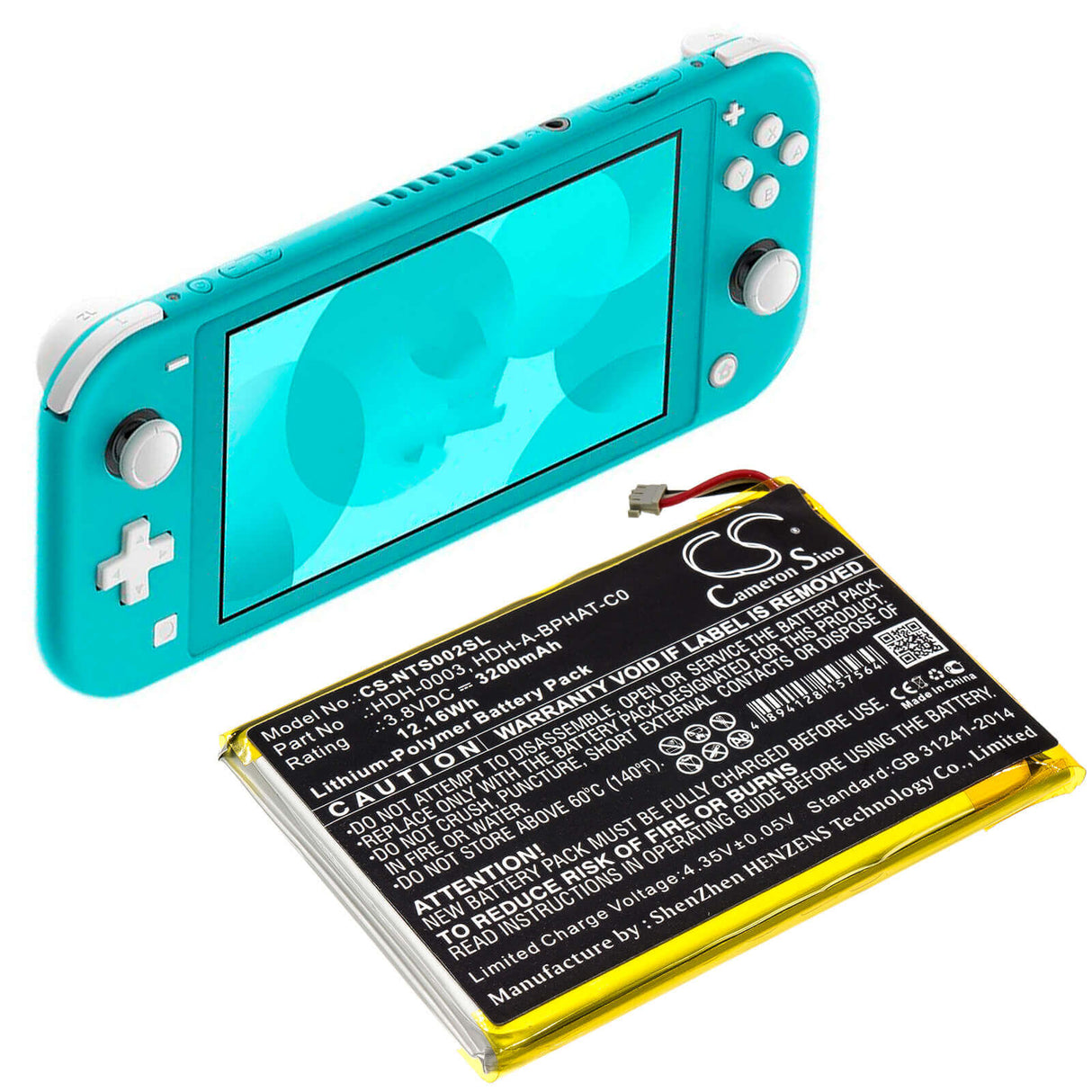 Game Console Battery For Nintendo, Hdh-001, Hdh-002, Switch Lite 3.8v, 3200mah - 12.16wh Game Console Cameron Sino Technology Limited