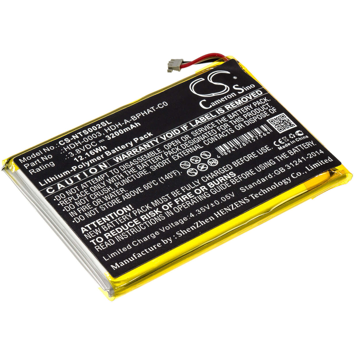 Game Console Battery For Nintendo, Hdh-001, Hdh-002, Switch Lite 3.8v, 3200mah - 12.16wh Game Console Cameron Sino Technology Limited