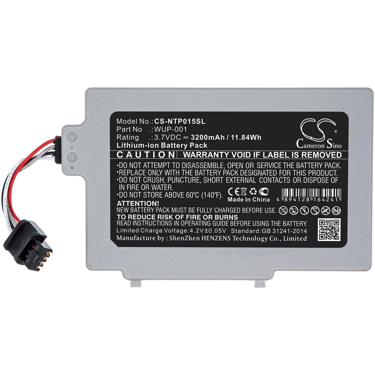 Batterie de console de jeu pour Nintendo, Wii U Gamepad Wup-001 3.7v, 3200mah - 11.84wh Console de jeu Cameron Sino Technology Limited