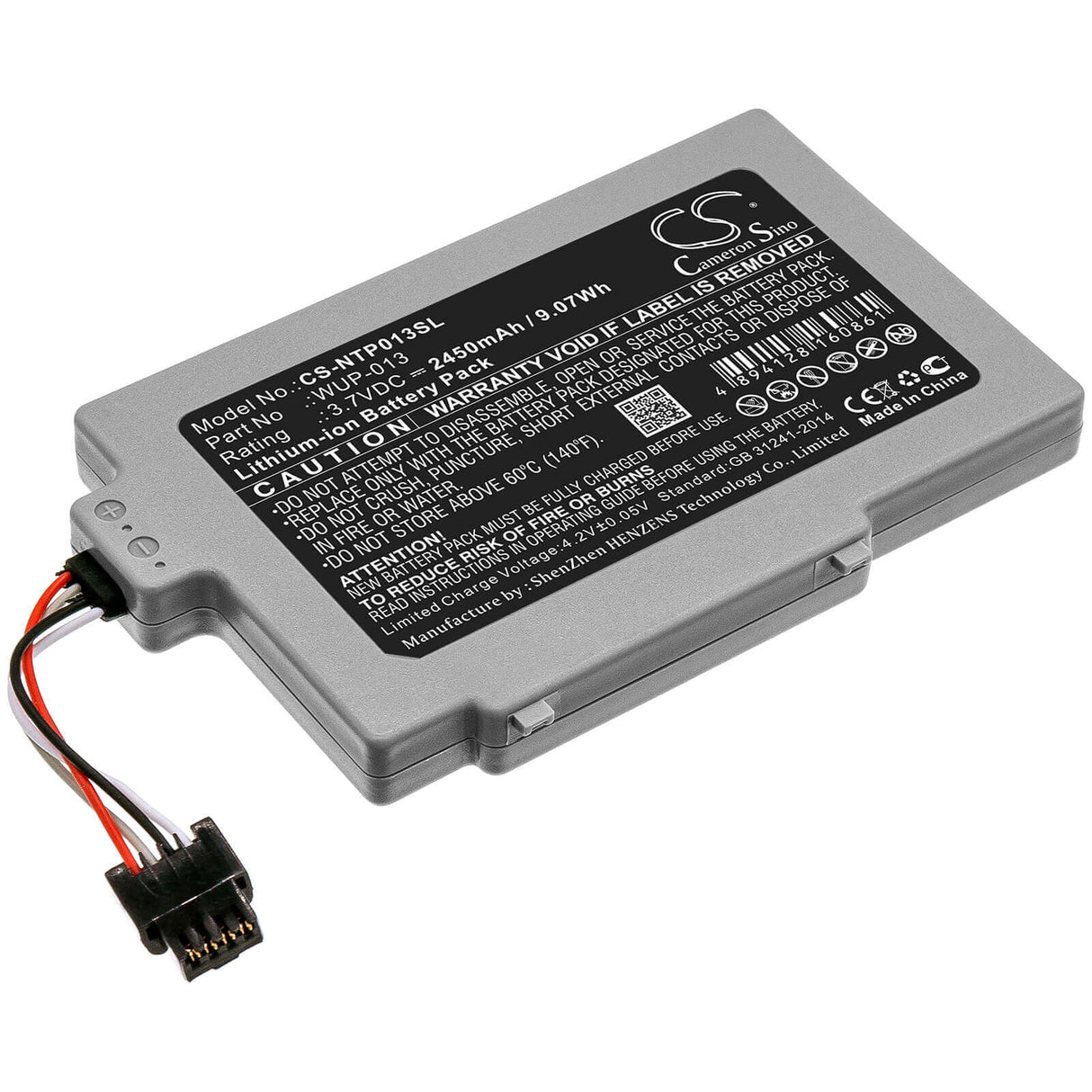 3,7V, Li-ion, 2450mAh, Batterie de console de jeu compatible avec Nintendo, Wup-013, Wii U, Wii U Gamepad, 9,07Wh Console de jeu Cameron Sino Technology Limited