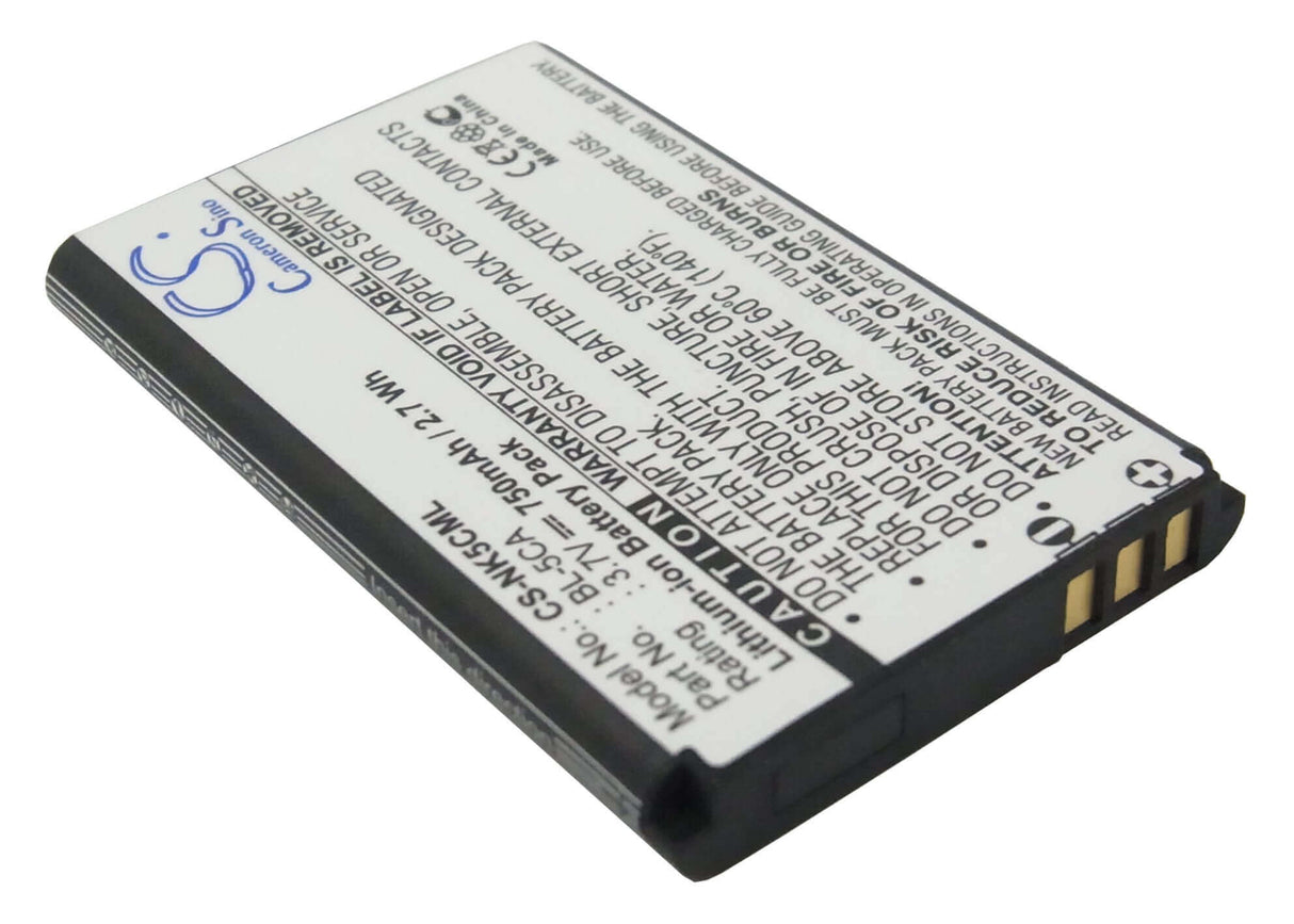 Barcode Scanner Battery For Nokia 1100, 1101, 1110 3.7v, 750mah - 2.78wh Barcode Scanner Cameron Sino Technology Limited