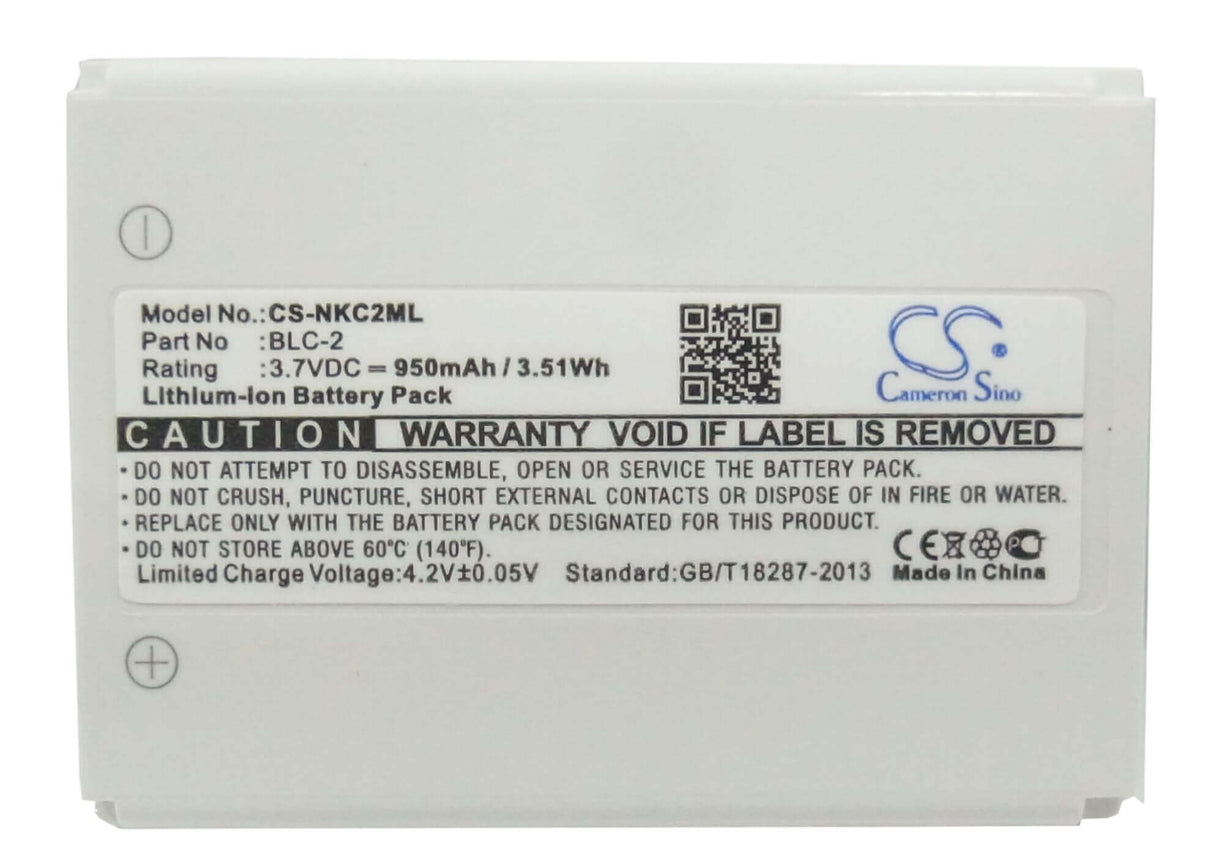 3.7V, Li-ion, 950mAh, batterie de smartphone compatible avec Nokia, Blc-1, 1220, 1221, 3.52Wh Mobile, SmartPhone Cameron Sino Technology Limited (Smartphone)