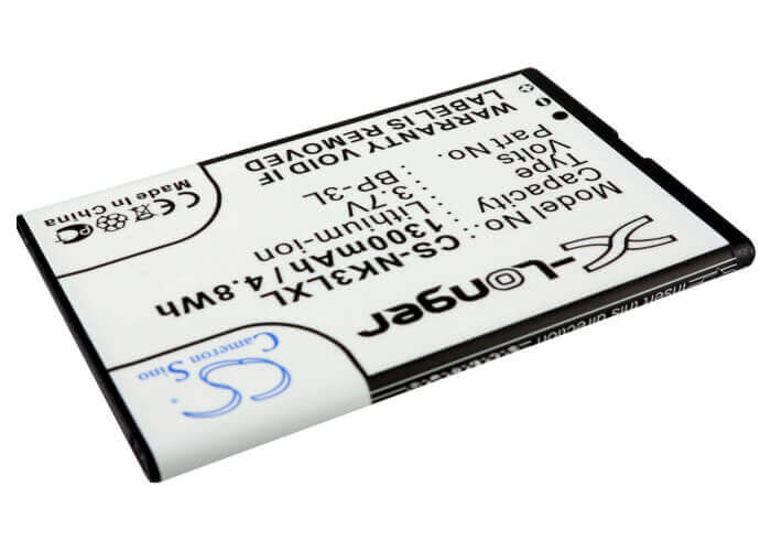 3.7V, Li-ion, 1300mAh, batterie de smartphone compatible avec Nokia, Myphone, Bp-3l, 1080, 9010, 4.81Wh Mobile, Smartphone Cameron Sino Technology Limited (Smartphone)