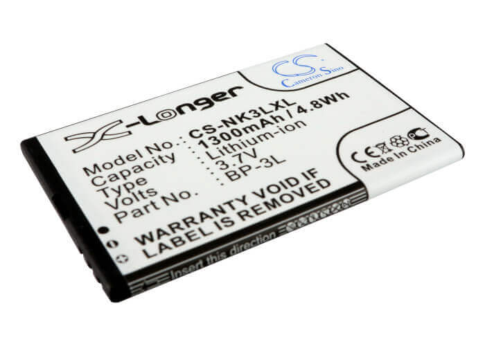 3.7V, Li-ion, 1300mAh, batterie de smartphone compatible avec Nokia, Myphone, Bp-3l, 1080, 9010, 4.81Wh Mobile, Smartphone Cameron Sino Technology Limited (Smartphone)