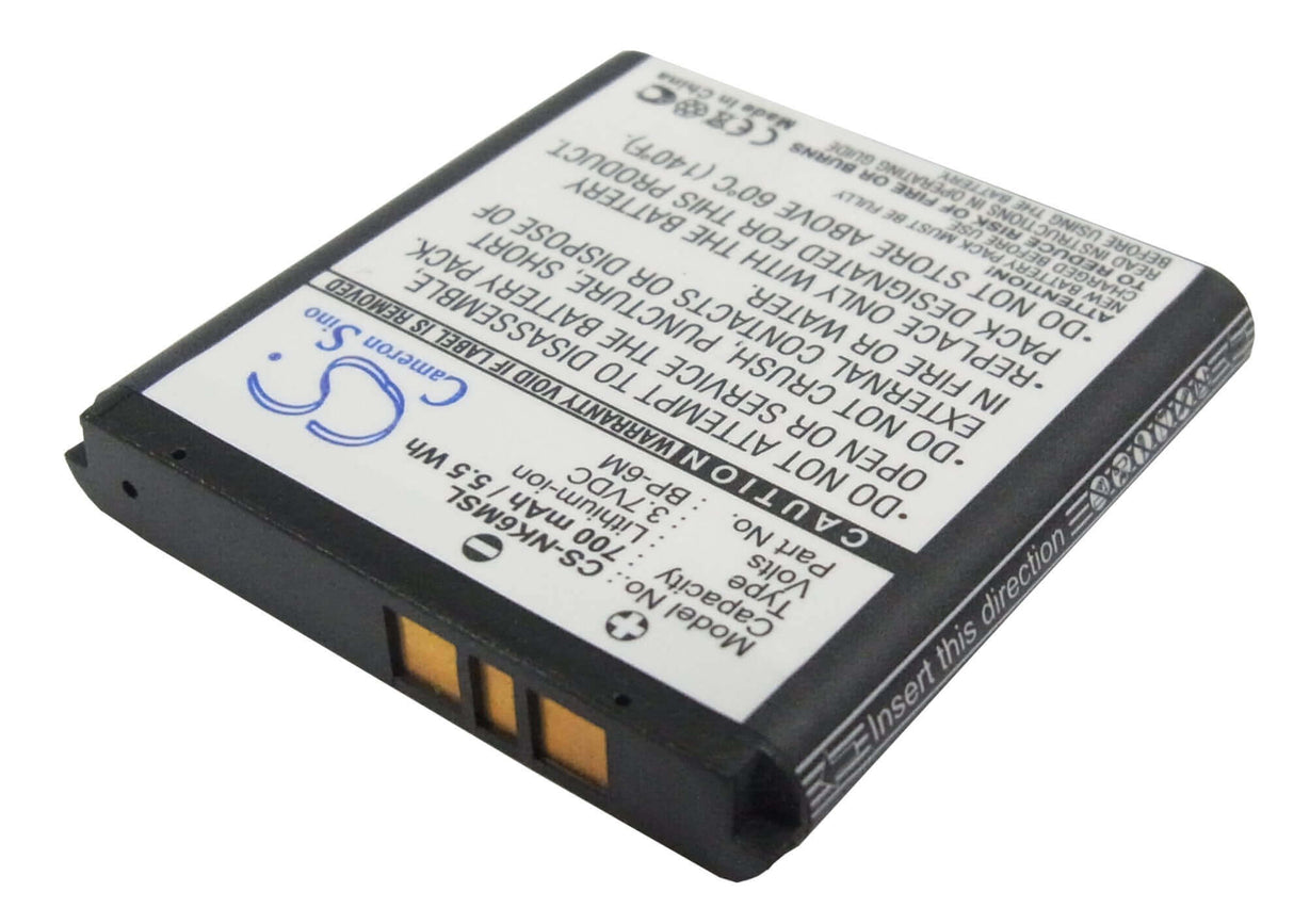 3.7V, Li-ion, 700mAh, SmartPhone battery fits Nokia, Mobiado, Bp-6m, Lucido, Luminoso, 2.59Wh Mobile, SmartPhone Cameron Sino Technology Limited (Smartphone)