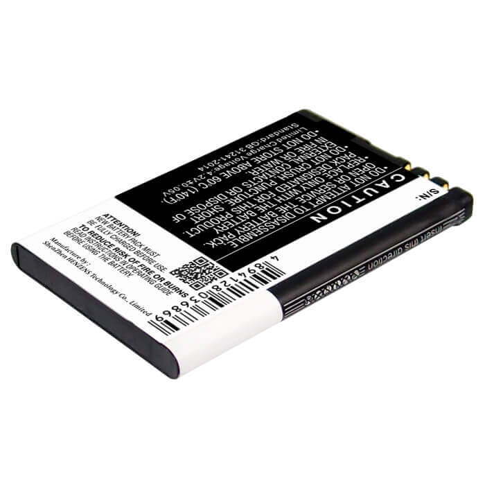 3.7V, Li-ion, 1200mAh, SmartPhone battery fits Nokia, Bl-5j, 5230, 5800, 4.44Wh Mobile, SmartPhone Cameron Sino Technology Limited (Smartphone)