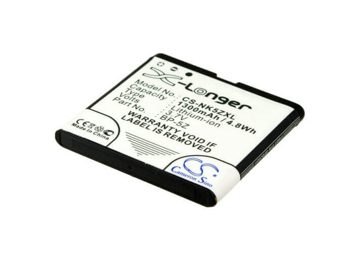 3.7V, Li-ion, 1300mAh, SmartPhone battery fits Nokia, Bp-5z, 700, Zeta N700, 4.81Wh Mobile, SmartPhone Cameron Sino Technology Limited (Suspended)