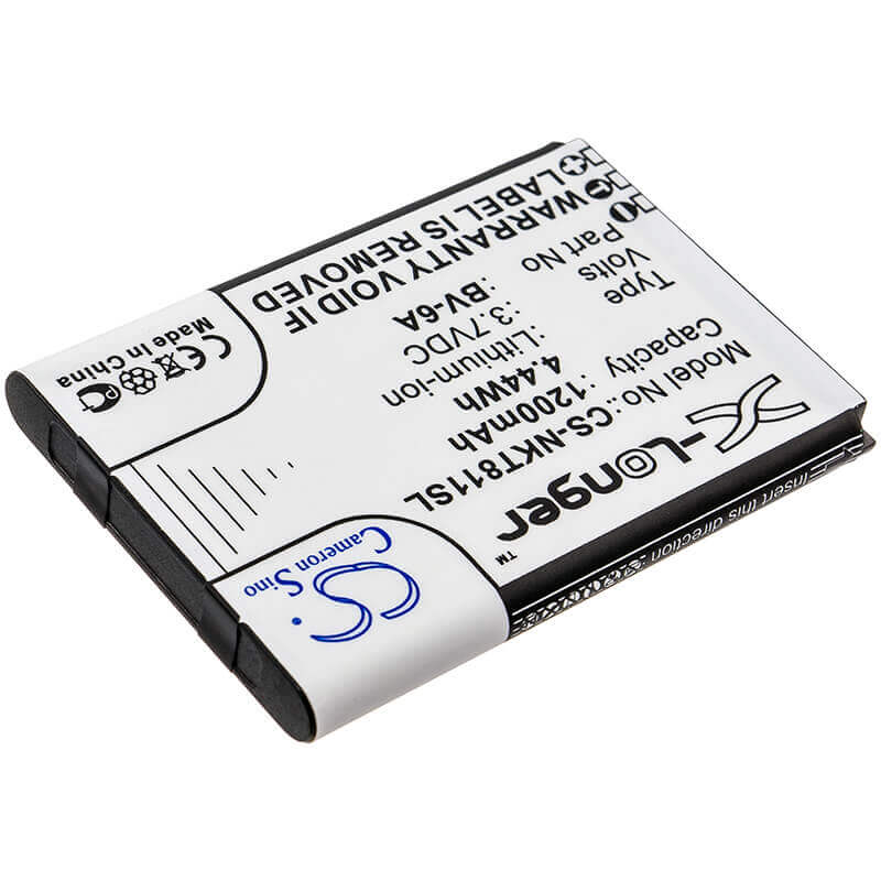 3.7V, Li-ion, 1200mAh, SmartPhone battery fits Nokia, Bv-6a, 2720, 8110 4g, 4.44Wh Mobile, SmartPhone Cameron Sino Technology Limited (Smartphone)