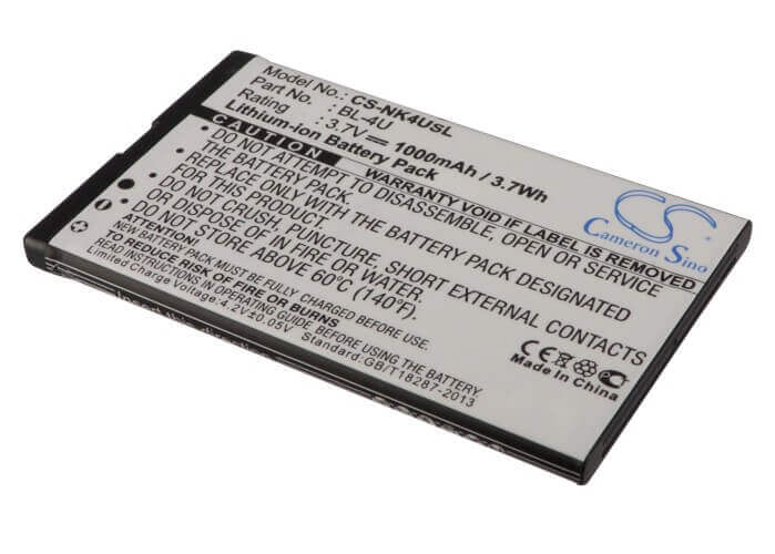 3.7V, Li-ion, 1000mAh, SmartPhone battery fits Star, Nokia, Myphone, Blu, Manta, Bl-4u, Ez2go, 3.7Wh Mobile, SmartPhone Cameron Sino Technology Limited (Smartphone)