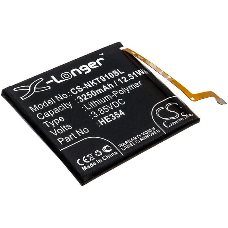 3.85V, Li-Polymer, 3250mAh, SmartPhone battery fits Nokia, He354, 9 Pureview, Ta-1082, 12.51Wh Mobile, SmartPhone Cameron Sino Technology Limited (Smartphone)