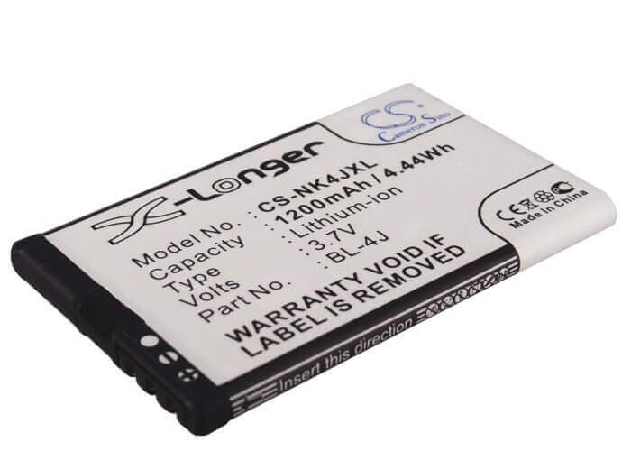 3.7V, Li-ion, 1200mAh, SmartPhone battery fits Nokia, Bl-4j, C6, C6-00, 4.44Wh Mobile, SmartPhone Cameron Sino Technology Limited (Smartphone)