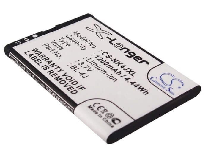 3.7V, Li-ion, 1200mAh, SmartPhone battery fits Nokia, Bl-4j, C6, C6-00, 4.44Wh Mobile, SmartPhone Cameron Sino Technology Limited (Smartphone)
