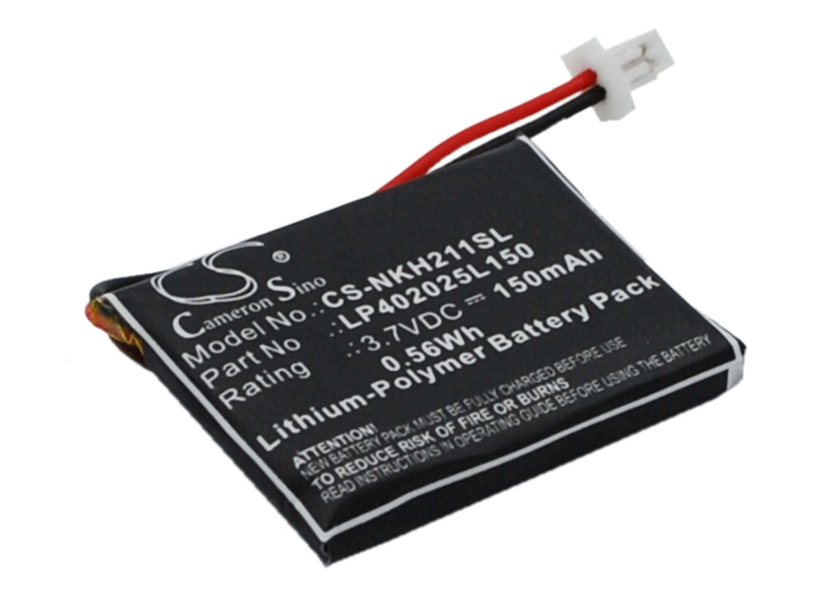 3.7V, Li-Polymer, 150mAh, Headset battery fits Nokia, Lp402025l150, Hs-21w, 0.56Wh Wireless Headset Cameron Sino Technology Limited